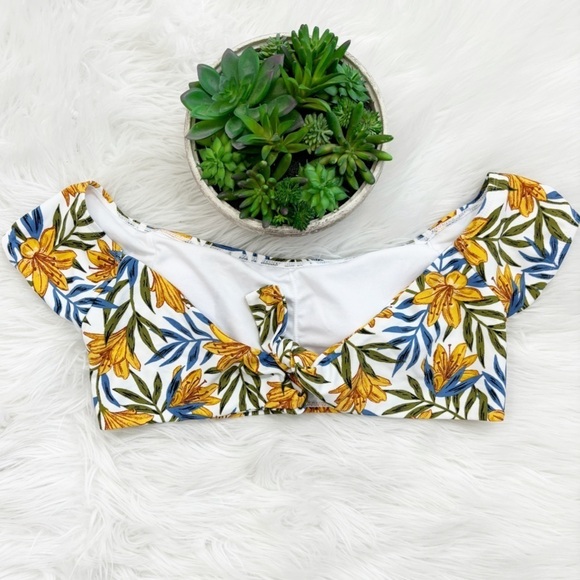 Cabana del Sol Floral Tie Off Shoulder Bikini Set Size Small - Picture 5 of 10